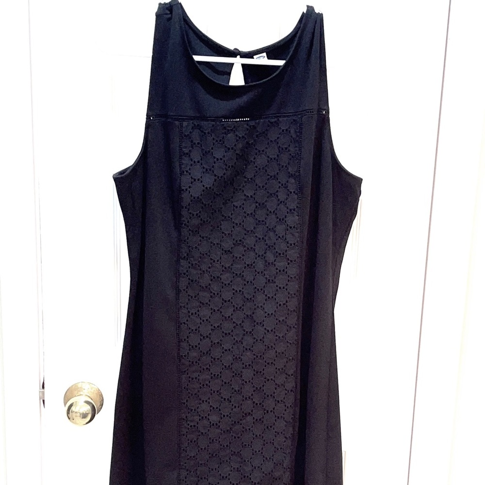 Black Sleeveless Sheath Dress, Size L